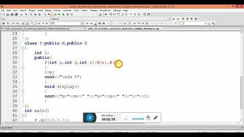 Order of execution of constructor/destructor during multiple inheritance