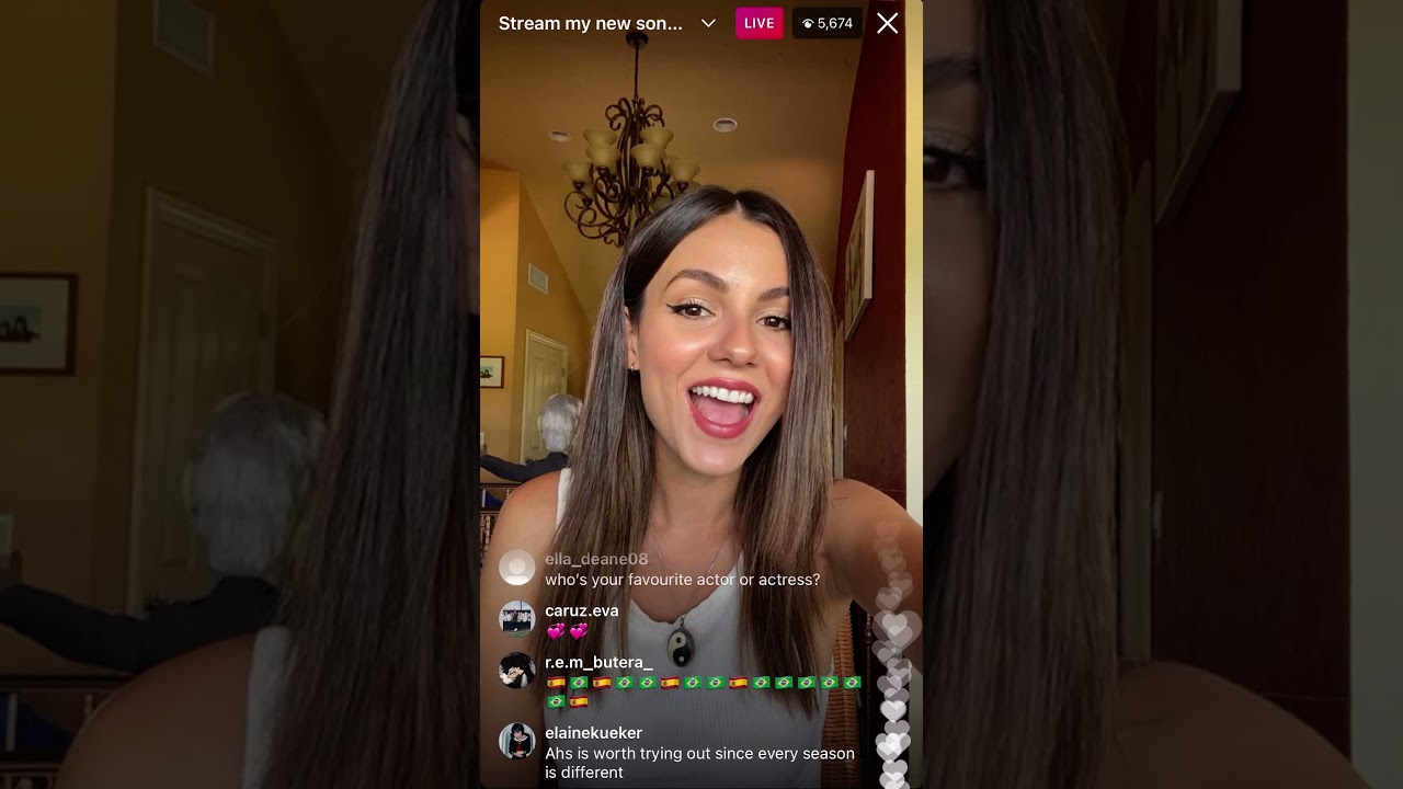 Victoria Justice, Instagram Live Stream, 5 June 2021