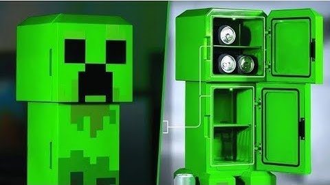 Minecraft Charged Creeper refrigerator. Unboxing and review. #xyczba #minecraft #target #mrbeast