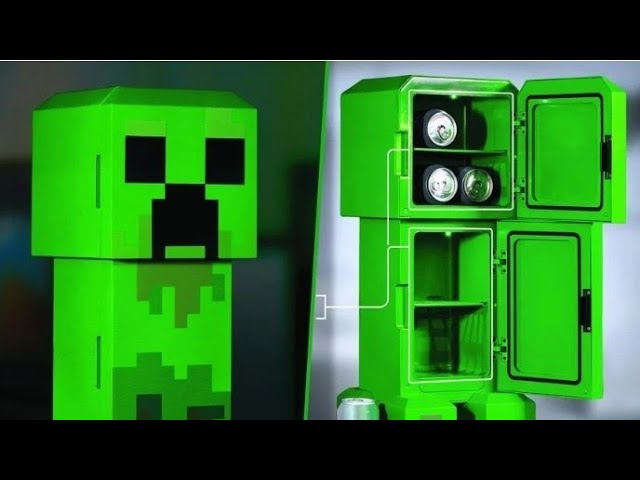 Minecraft Charged Creeper Figural Mini Fridge