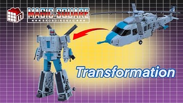 TRANSFORMATION: Magic Square MS-B54 Tornado / Combaticon Vortex - Alt mode to Robot