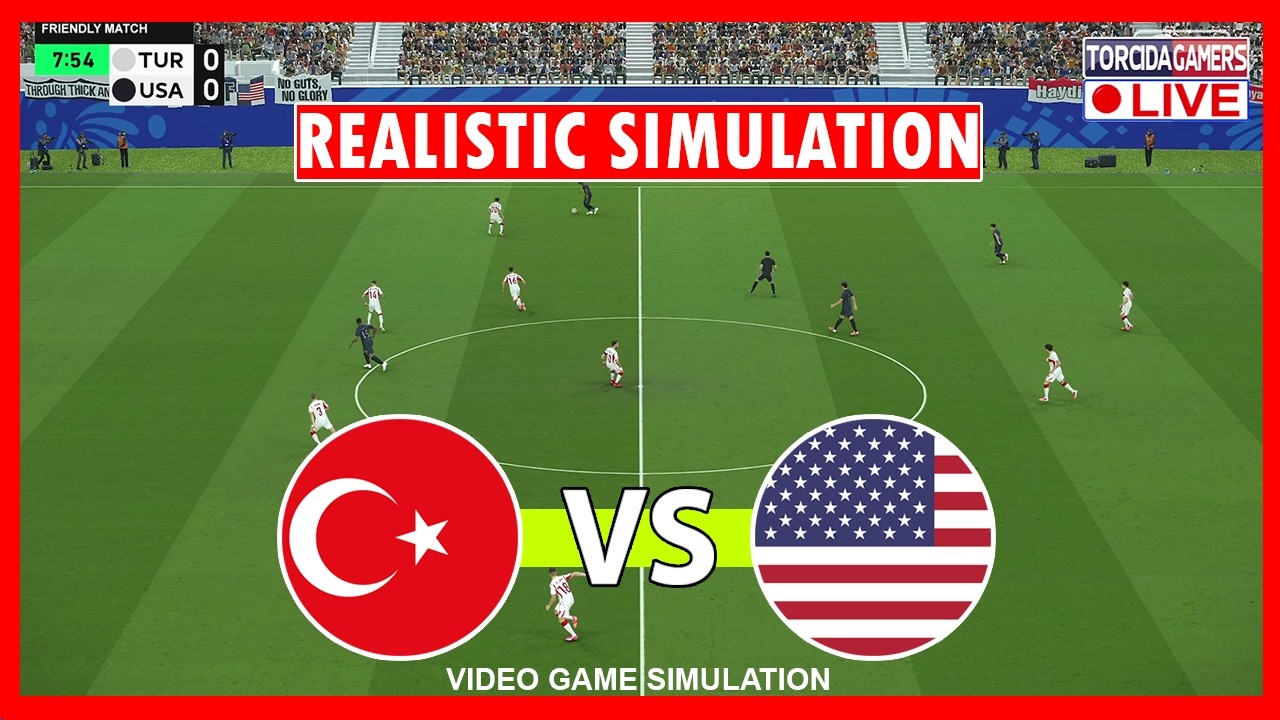 🔴Türkiye vs USA Live | World Cup 2026 | Full Match Stream | Video Game Simulation