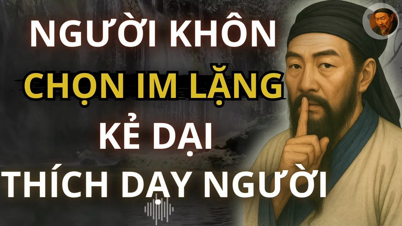 Cổ nhân dạy NGƯỜI KHÔN không thích NÓI ĐẠO LÝ, chỉ âm thầm sống TỬ TẾ ...