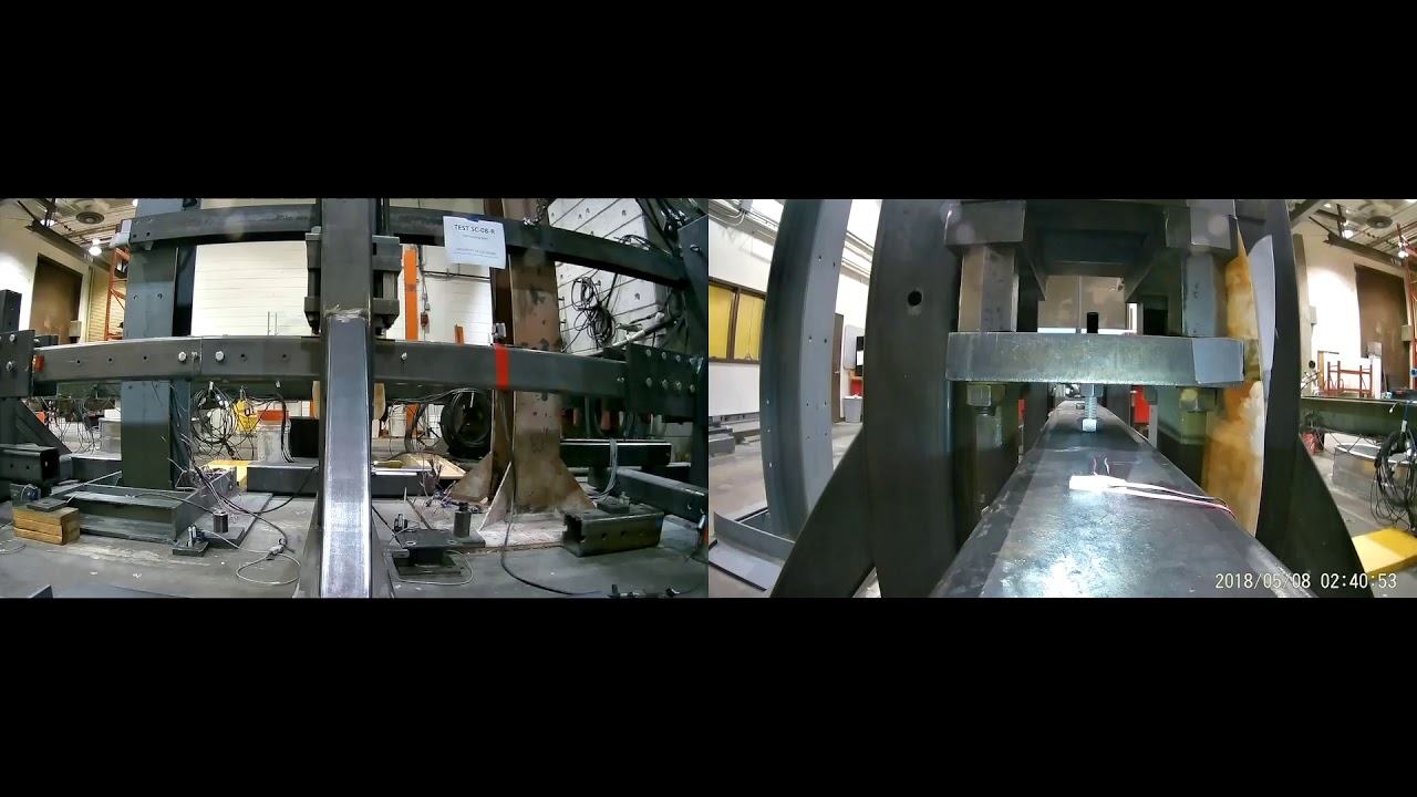 CIEST column splice test high loading rate - YouTube
