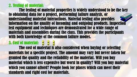 ASSESSING QUALITY OF RECEIVED MATERIALS
