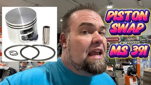 Stihl chainsaw piston and cylinder installation on a clamshell MS 391 chainsaw. Step by step video.