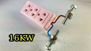 Technology Ideas How to make 16kw free electricity energy with bolt use magnet #technology