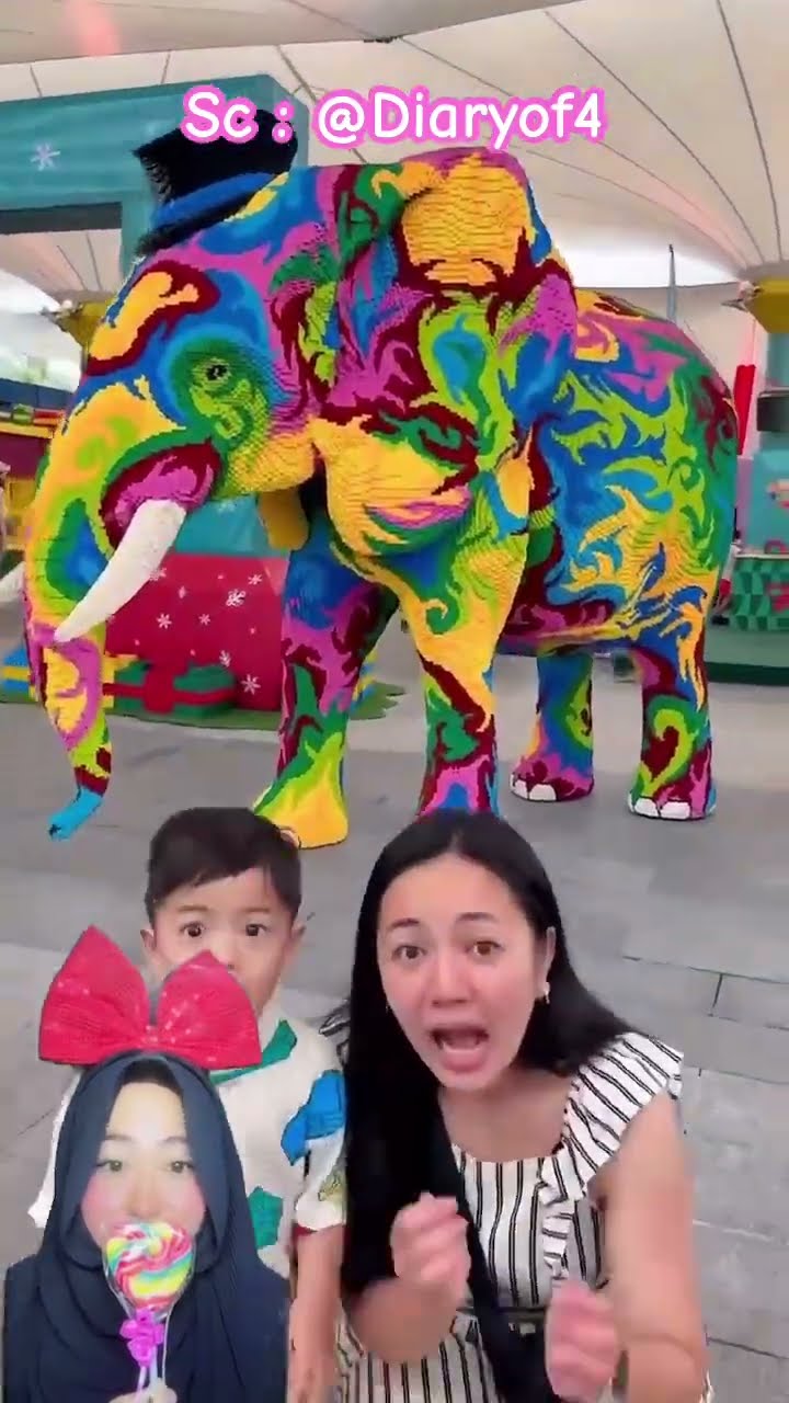 MAMA ITU APA ⁉️ wahh ini Gajah Warna Warni ?@Diaryof4 #shorts #funny #dubbing