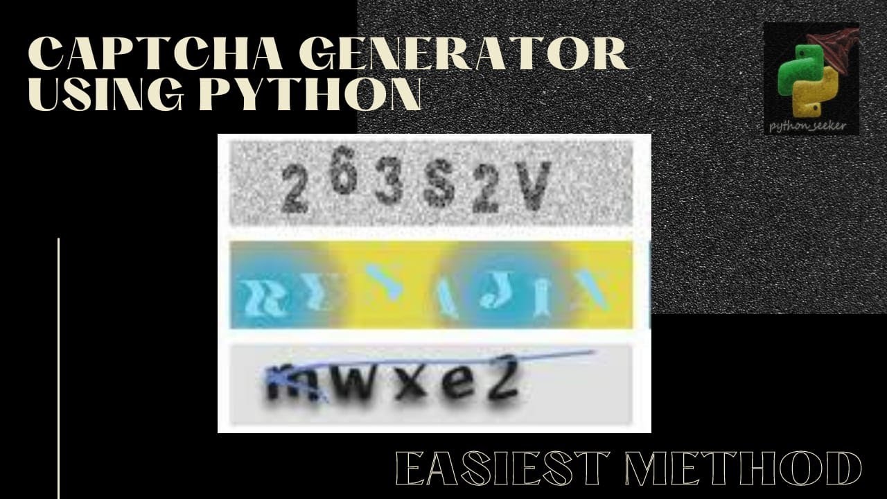 Creating Captcha using Python - YouTube