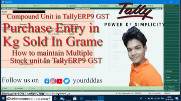 How to Multiple Unit creation and stock maintain in Tally Erp9 GST ready, compound Unit in TallyERP9