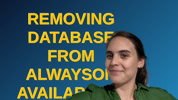 Dba: Removing Database from AlwaysOn Availability Group