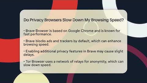 Do Privacy Browsers Slow Down My Browsing Speed? - Everyday-Networking