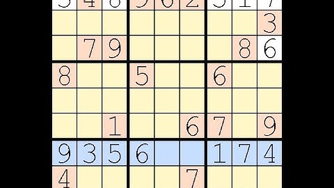 How to Solve Washington Times Sudoku Difficult  31 July, 2024