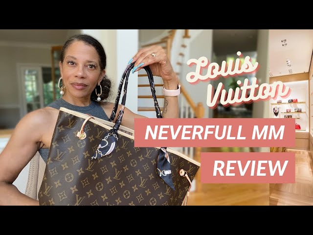 LOUIS VUITTON NEVERFULL MM REVIEW  Watch how I style with custom looks! 