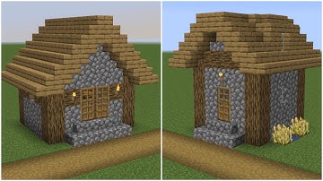 How to build a Minecraft Village Small House 7 & 8 (1.14 plains)