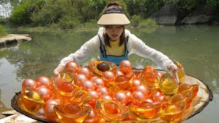 🔥🔥Treasure At The Bottom Of The River: A Girl Opens A Giant Clam And Discovers Jewelry And Gemstones