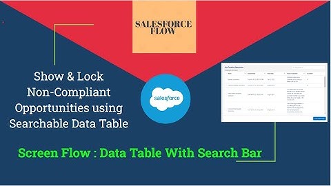 26.How to Series | Salesforce Flow | Filtered Opportunities Using  Data Table With Search Bar