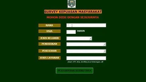 Aplikasi Survey Kepuasan Masyarakat