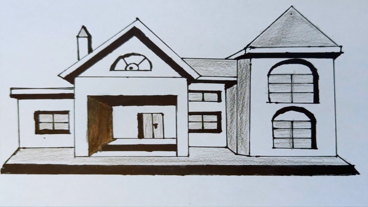 How to Draw a Simple Modern House – Easy Pencil Sketch Tutorial