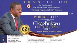 Senator Okey Ezea burial at Itchi in Igboeze South LGA, Enugu State 