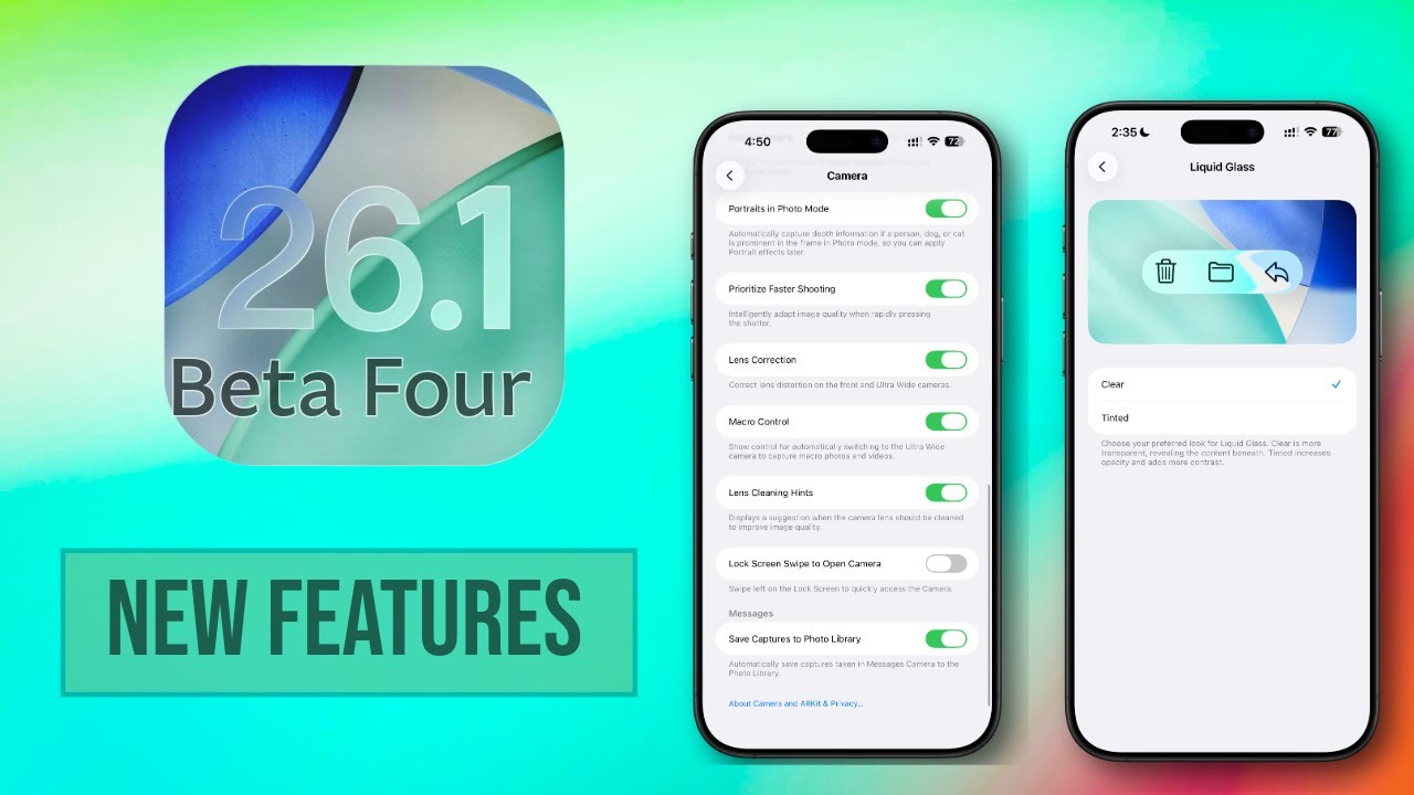 iOS 26.1 Beta 4 & Public Beta 4- NEW Features, Better Battery Life ...