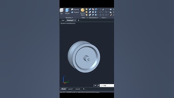 Pulley Modeling in AutoCAD 3D #autocadshorts