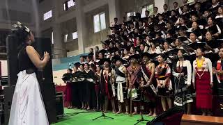 St. Joseph’s College (A), Choir presenting powerful Naga  Fusion