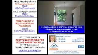 26825 136th Place SE | Kent WA | 98042 | Tim Pritchett | 253-444-4764 | 3+2