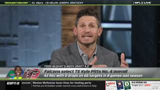 Dan Orlovsky "Goes Crazy" Falcons select TE Kyle Pitts No4. Over