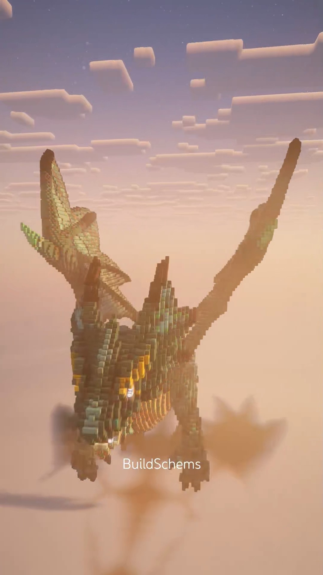 Green Dragon Schematic — watch the build in Minecraft