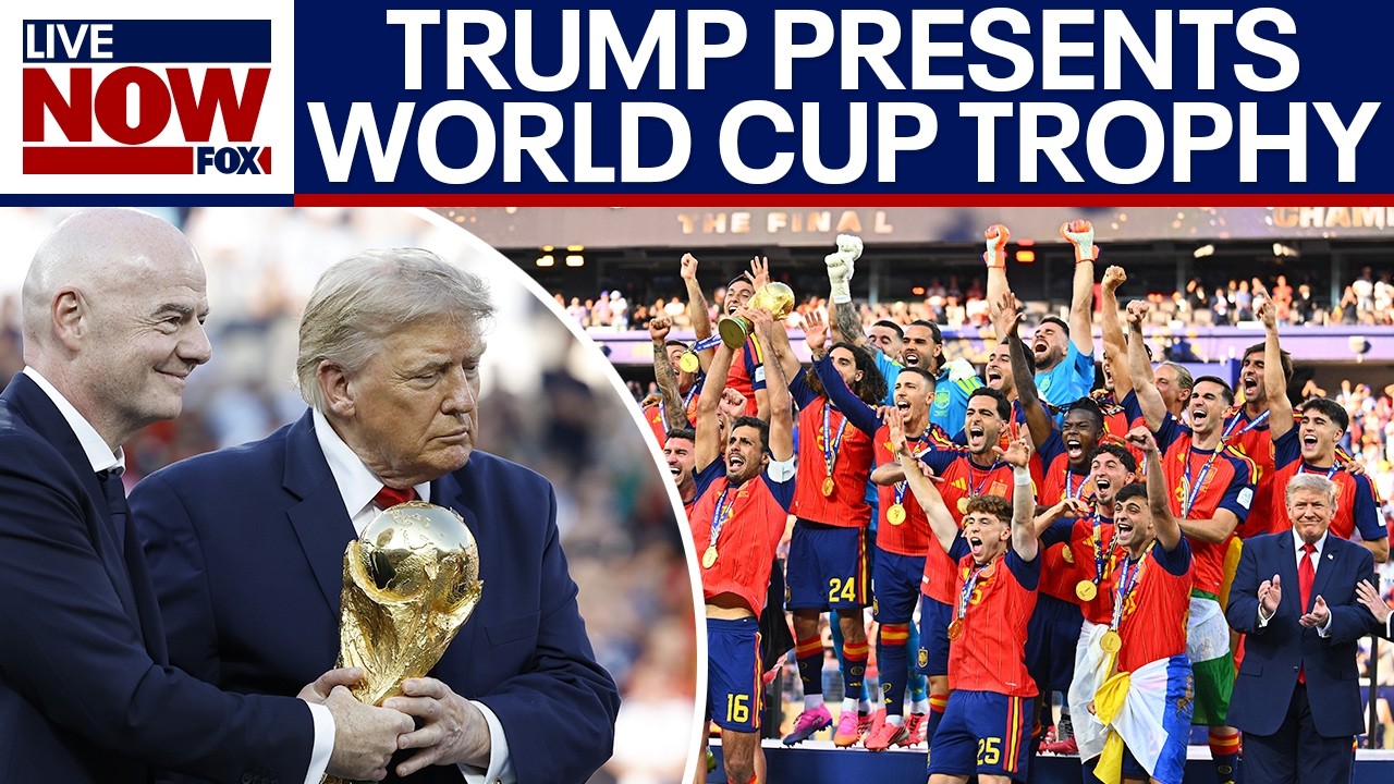 WATCH: Trump presents World Cup to Spain after victory over Argentina 