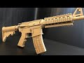 M4 carbine  making shell ejecting cardboard gun with shooting mechanism