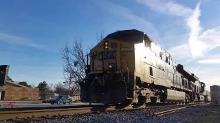 L140-04 [5378] ES40DC with a EMD bell leading the intermodal stack train crushing the diamond