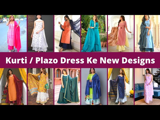 Kurti Plazo Designs || Long Kurti With Plazo || latest Kurti Designs  2021-2022 #trendykurtidesigns - YouTube