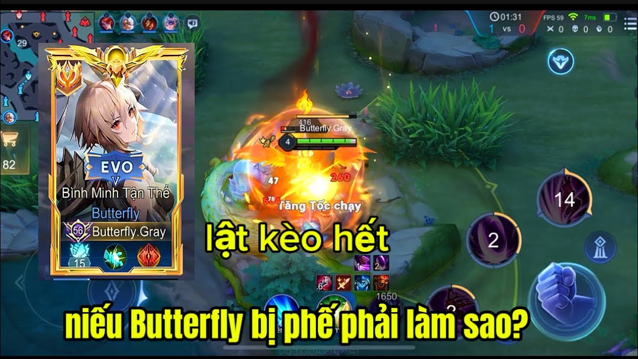khi butterfly bị phế làm sao ?