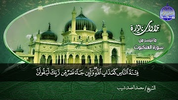 ما تيسر من سورة العنكبوت🌱 لقارئ النصر : محمد احمد شبيب 🌱 من نوادر المجد HD