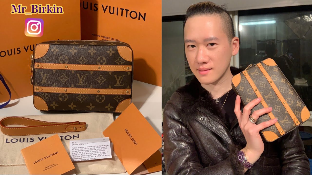 Louis Vuitton Brown Monogram Soft Trunk Messenger mm Gold Hardware, 2019 (Very Good), Handbag