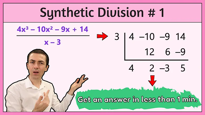 Synthetic Division of Polynomials [Part 1] - Divide Quickly Using This Method