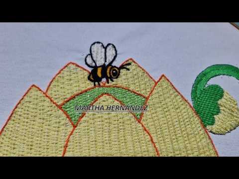How to embroider a little bee (hand embroidery)