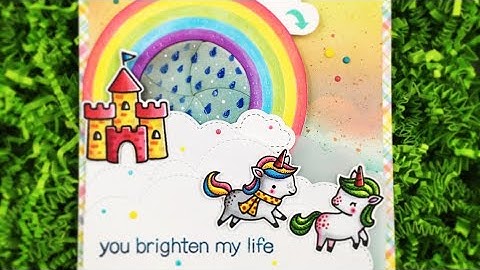 Double Rainbow Light-up Card/Paper Circuit/ Magic Iris/Lawn Fawn/종이회로 카드/팝업카드/아이리스 카드