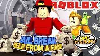 Roblox Adventure Jail Break A Fan Helps Ropo Rob The Bank Youtube - ropo and jack roblox jailbreak
