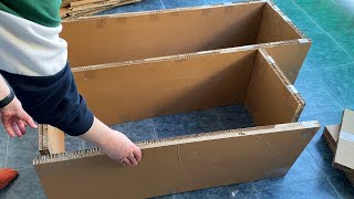 DIY Сardboard shelving unit | Cardboard furniture | Cardboard recycling