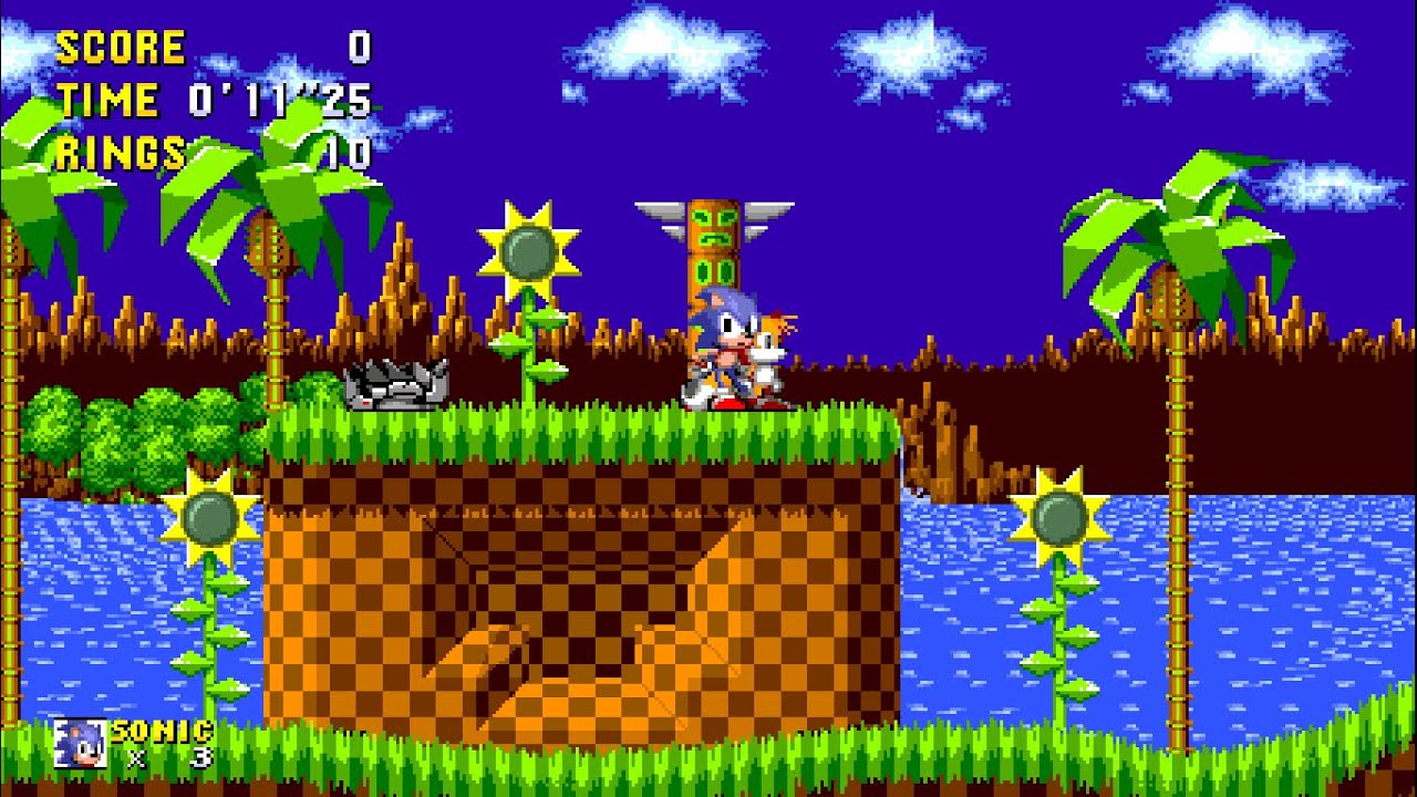 play sonic 1 forever part 1 green hill