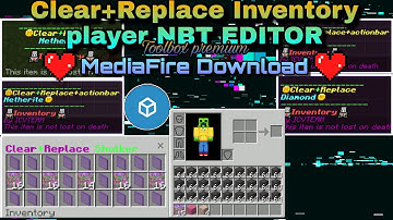 This NBT can clear all player inventory and replace diamond block and more | nbt presets toolbox |
