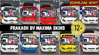 15+ INDIAN BUS SKINS FOR PRAKASH BV MAXIMA  BUS MOD FOR BUSSID | PRAKASH BV MAXIMA | BUSSID BUS MOD