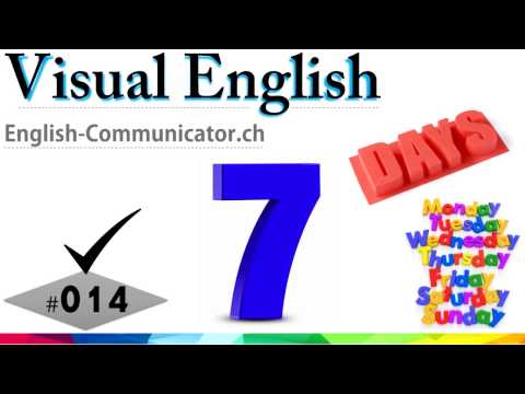 #014 Visual English Language Learning Practical Vocabulary Training Names of Days the Week