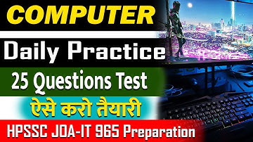 Computer Questions for HPSSC JOA-IT 965 | Previous year Questions Practice | Success Educator