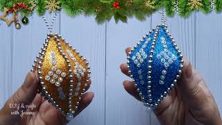 Новогодняя игрушка из глиттерного фоамирана своими руками/ Glitter Christmas Tree Decoration