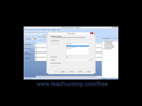 Crystal Reports 2013 Tutorial ODBC (RDO) Business Objects Training