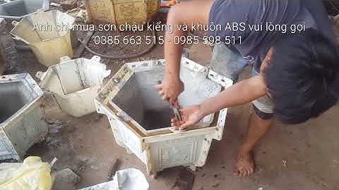 Cách tháo lòng trong chậu lục giác 60 khi đã khô cứng cực dễ